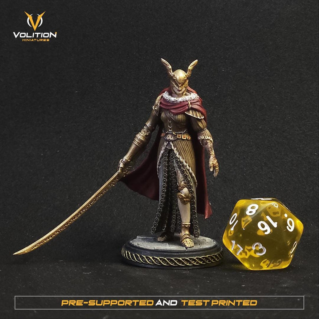 Malenia, Blade of Miquella – Phase 1 Figure | Hand-Painted or Unpainted Resin Statue | Elden Ring Collectible | 16K Print | VolitionMiniatur