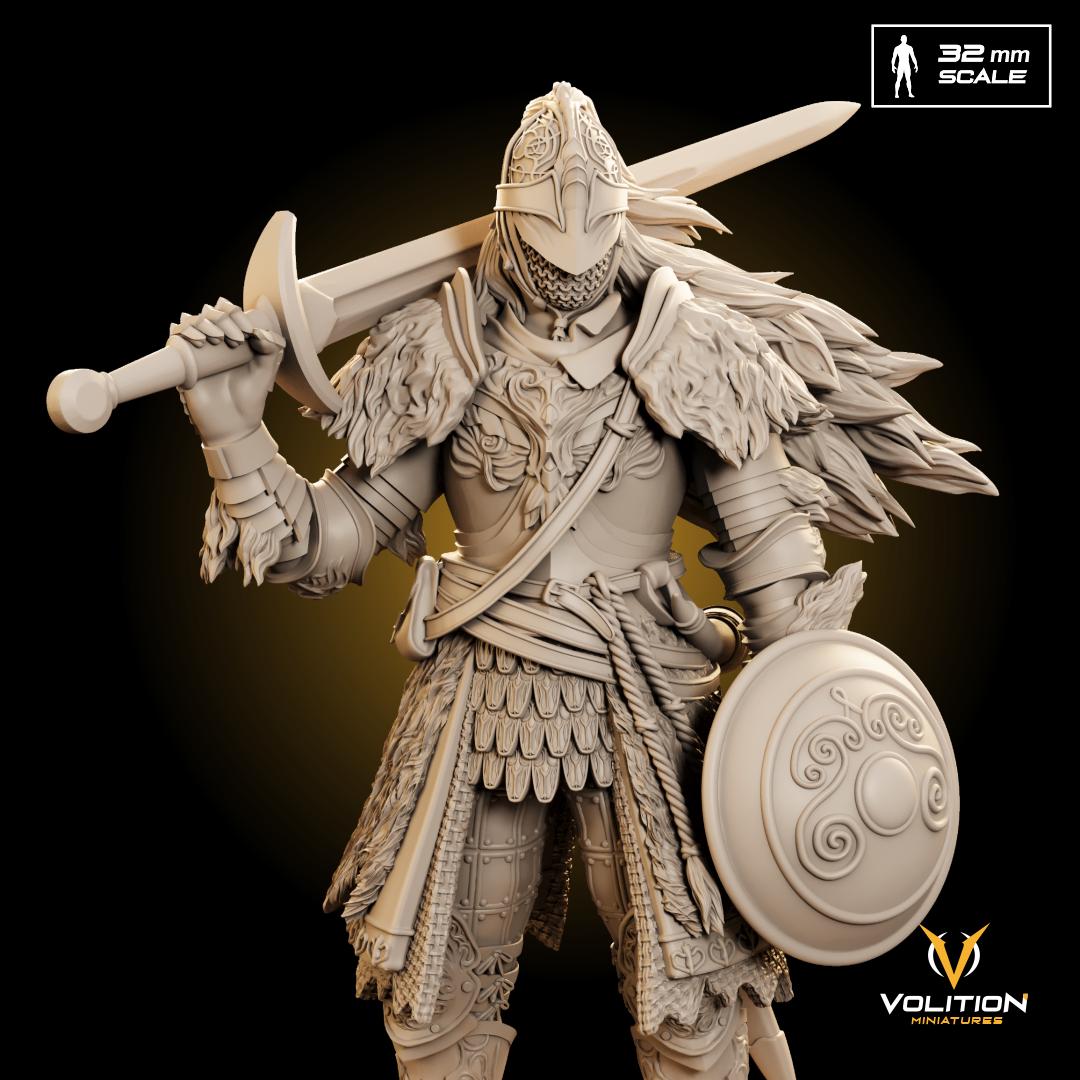John Tarnished  Miniature & Figure | Hand-Painted or Unpainted Resin Statue | Elden Ring Collectible | 16K Print | VolitionMiniatures