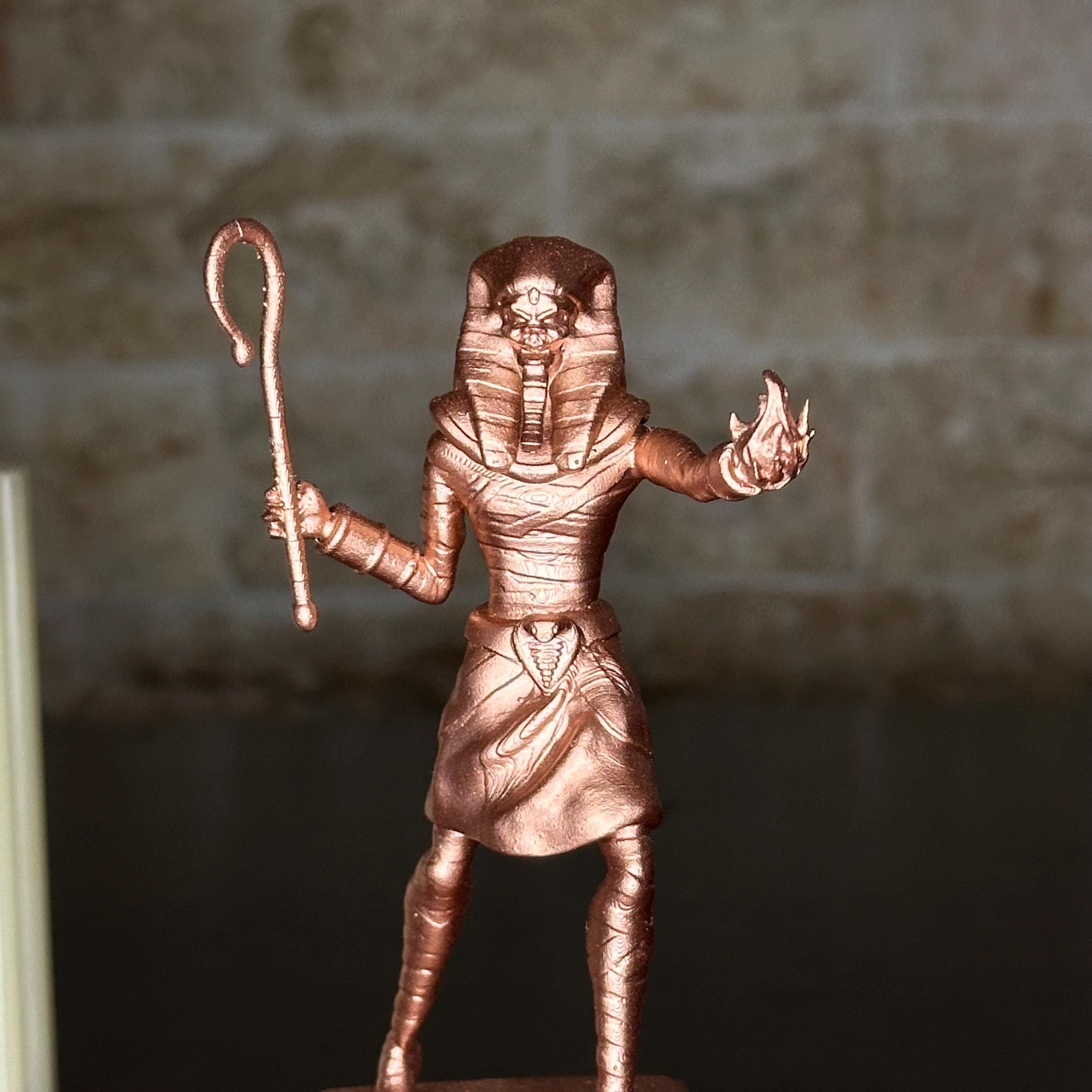 Pharaoh Eddie Iron Maiden Figure | Hand-Painted Heavy Metal Collectible Statue | 3D Printed Resin Model for Rock Fans| FANART|