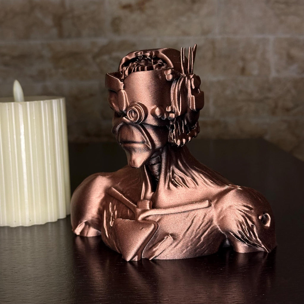 Cyborg Eddie Somewhere In Time Iron Maiden Bust | Hand-Painted Heavy Metal Collectible Statue Bust | 3D Printed Model for Rock Fans| FANART|