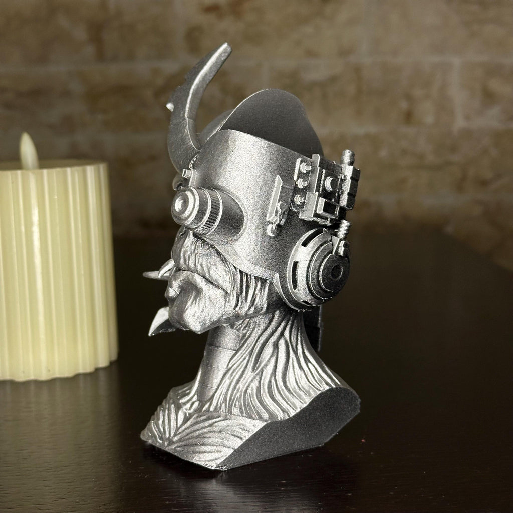 Future Past Eddie Iron Maiden Bust | Hand-Painted Heavy Metal Collectible Statue Bust | 3D Printed Model for Rock Fans| FANART|