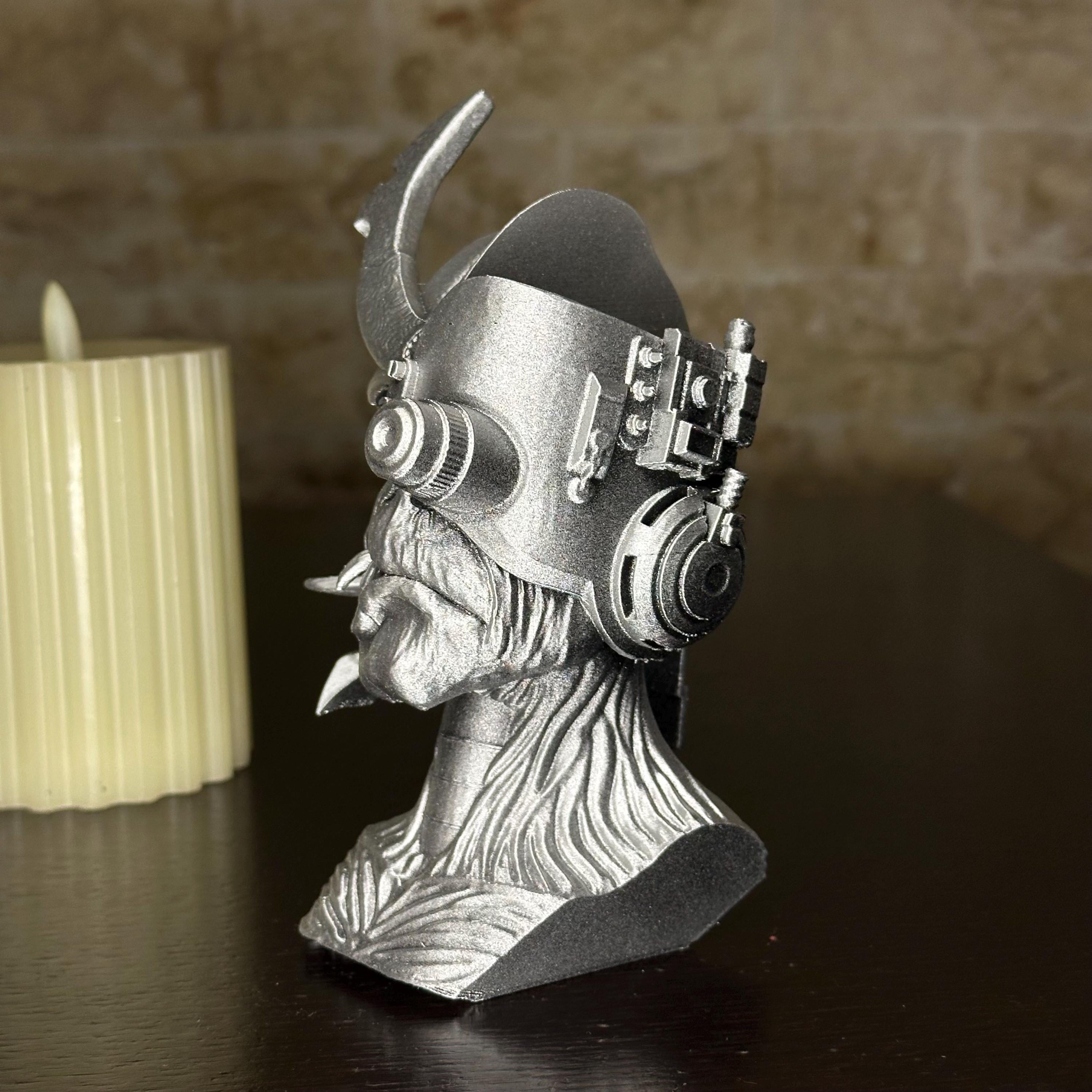 Future Past Eddie Iron Maiden Bust | Hand-Painted Heavy Metal Collectible Statue Bust | 3D Printed Model for Rock Fans| FANART|