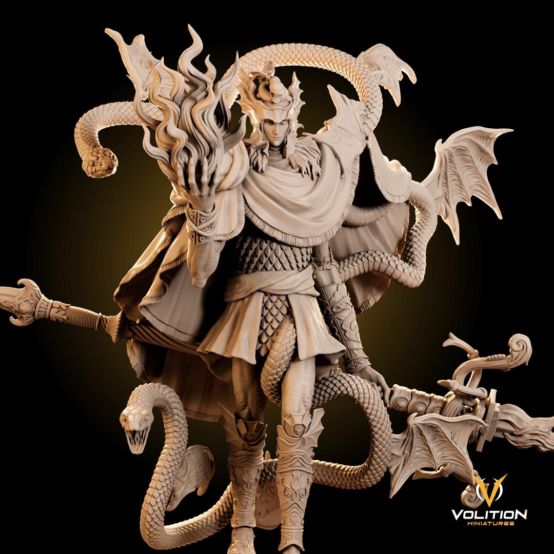Messmer the Impaler Miniature – Phase 1 | Hand-Painted or Unpainted Resin Statue | Elden Ring Collectible | 16K Print | VolitionMiniatures