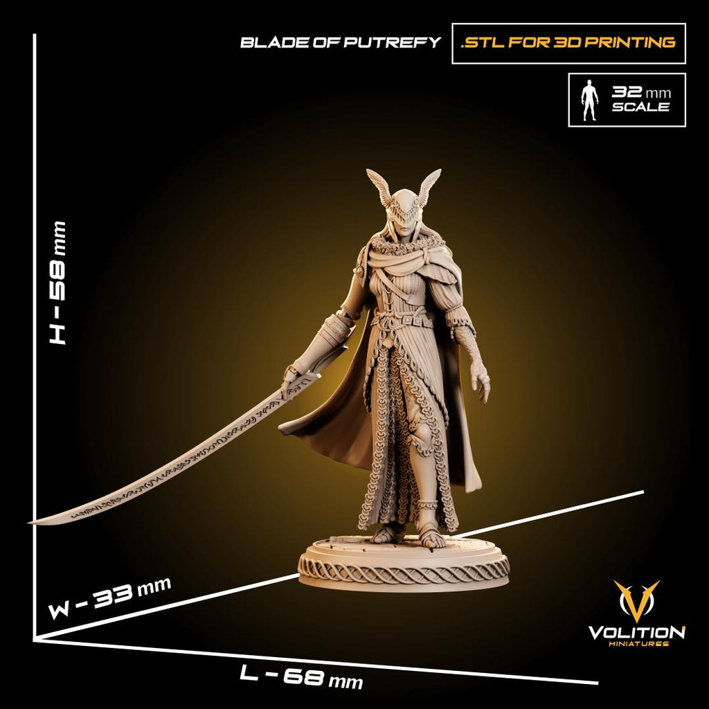Malenia, Blade of Miquella – Phase 1 Figure | Hand-Painted or Unpainted Resin Statue | Elden Ring Collectible | 16K Print | VolitionMiniatur