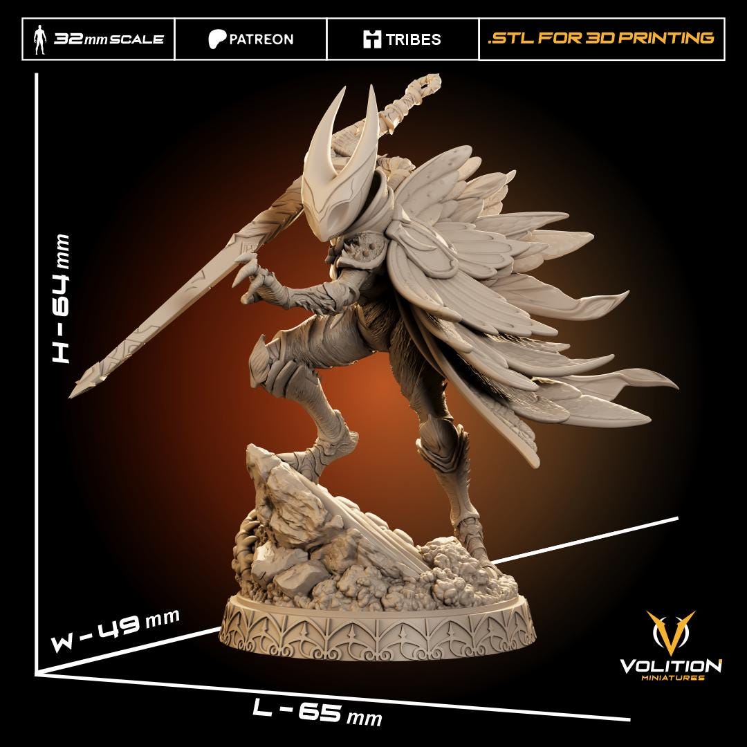 Hornet Miniature  from Silksong | Hollow Knight Resin Figurine | Highly Detailed | VolitionMiniatures Model | Painted & Unpainted |Diorama