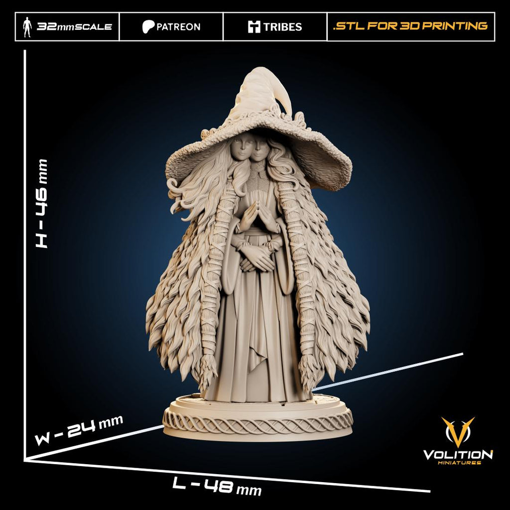 Ranni the Moon Princess Miniature | Hand-Painted or Unpainted Resin Statue | Elden Ring Collectible | 16K Print | VolitionMiniatures