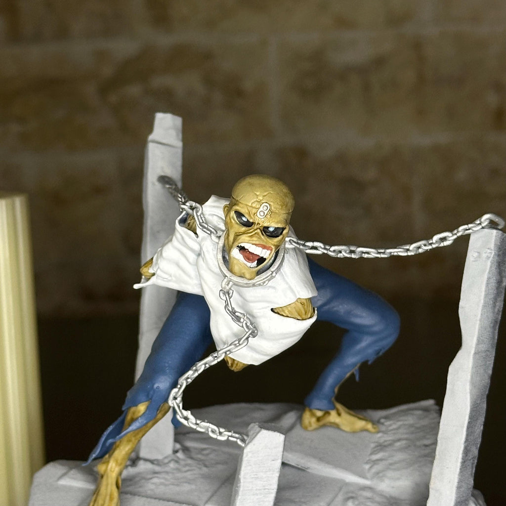 Iron Maiden Piece of Mind Eddie Figure | Hand-Painted Heavy Metal Collectible Statue | 3D Printed Resin Model for Rock Fans| FANART|