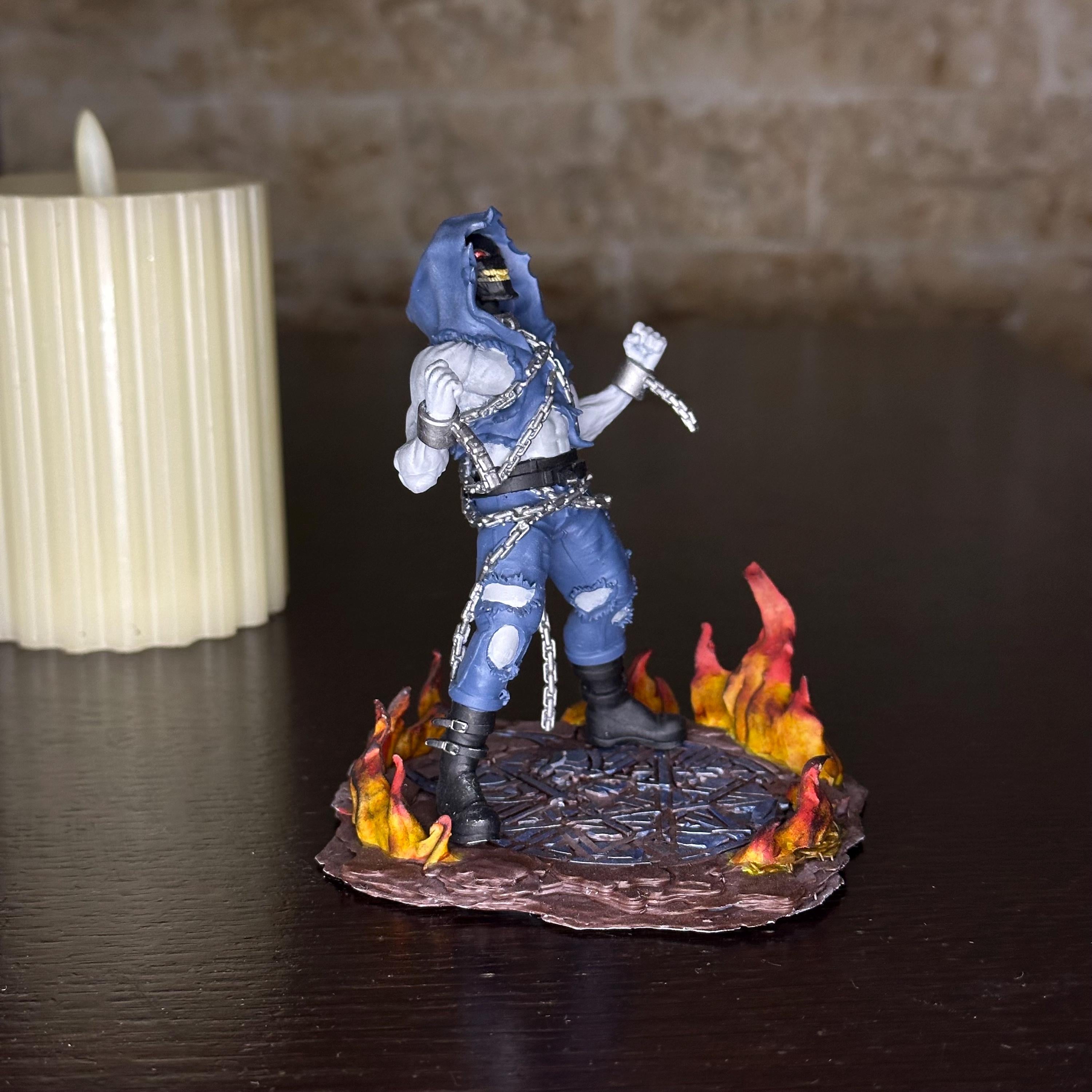 The Guy Figure | Disturbed Mascot Statue | Hand-Painted Heavy Metal Collectible | 3D Printed Resin Model for Rock Fans