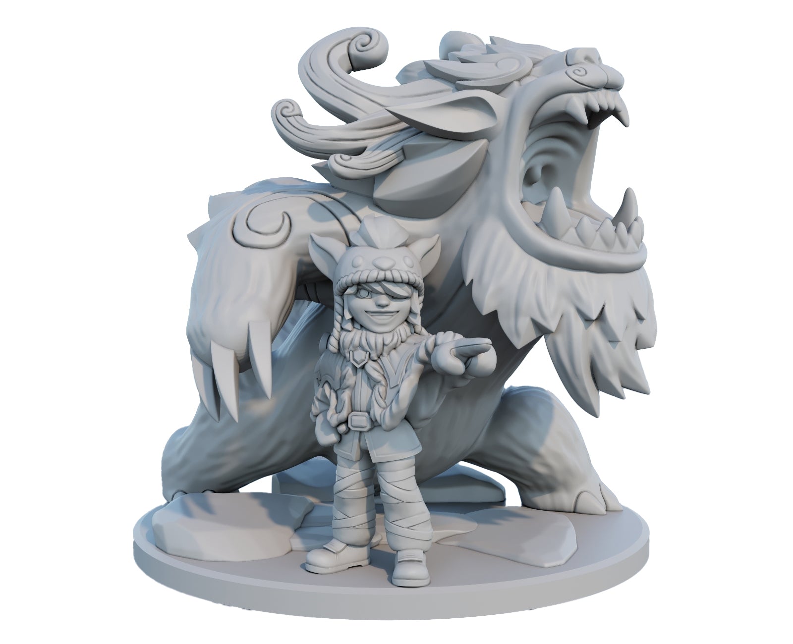 Nunu and Willump 3D Printed Figure