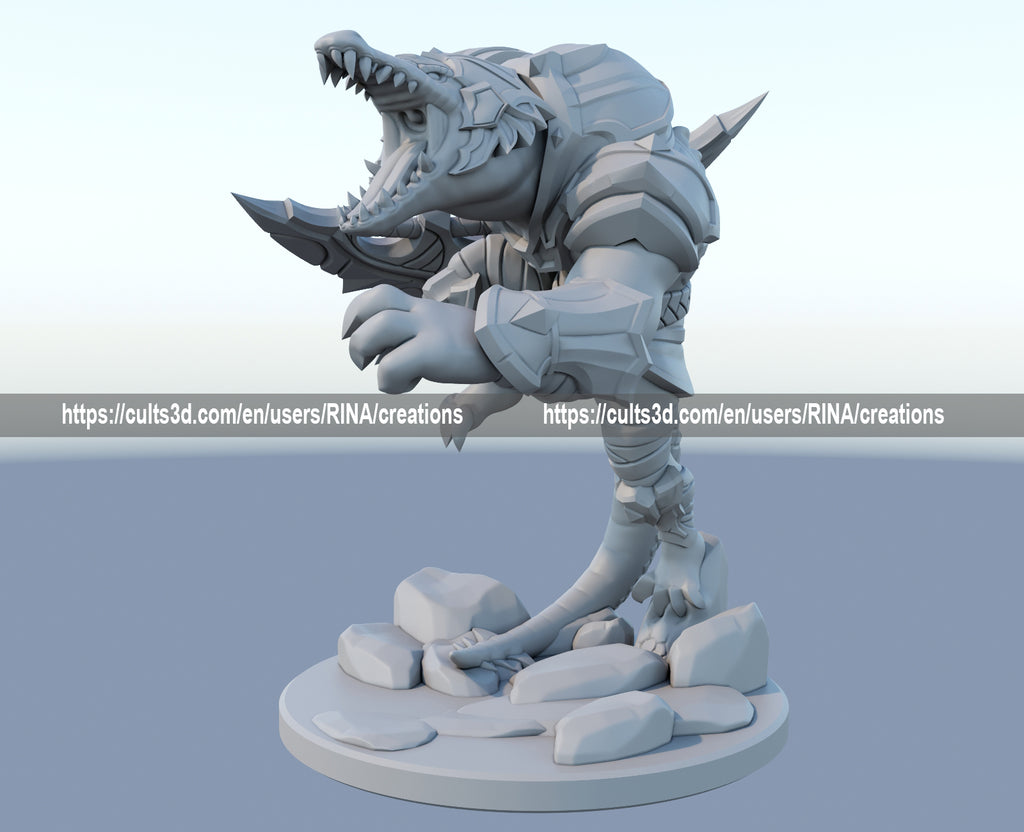 Renekton 3D Printed Figure