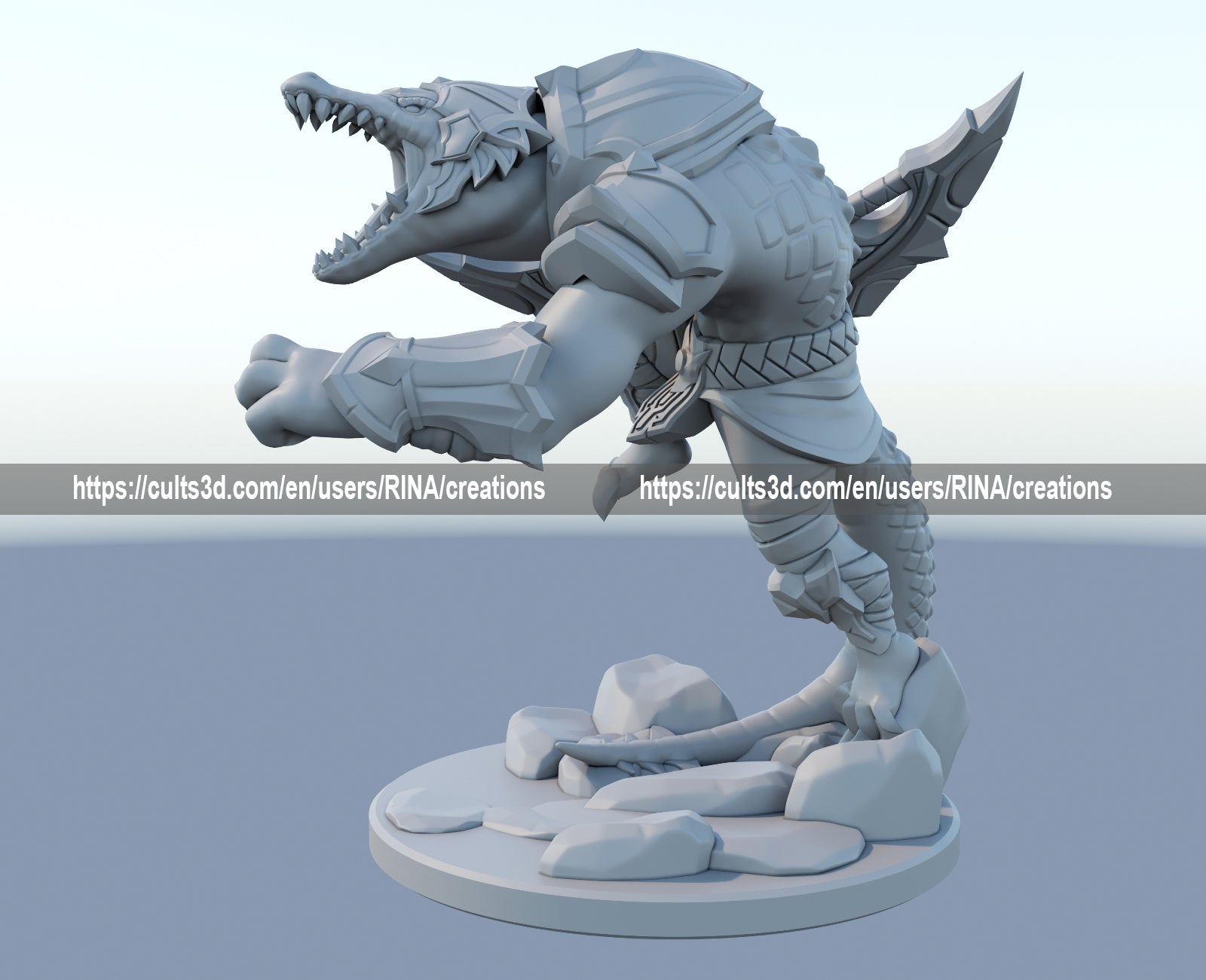 Renekton 3D Printed Figure